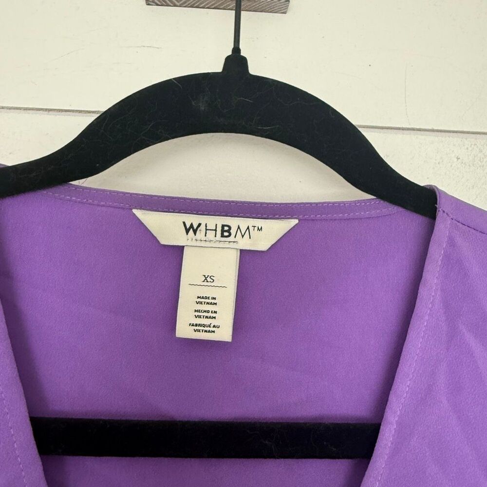 White House Black Market Women’s XS Purple Faux Wrap Tank Blouse Career - Picture 2 of 5